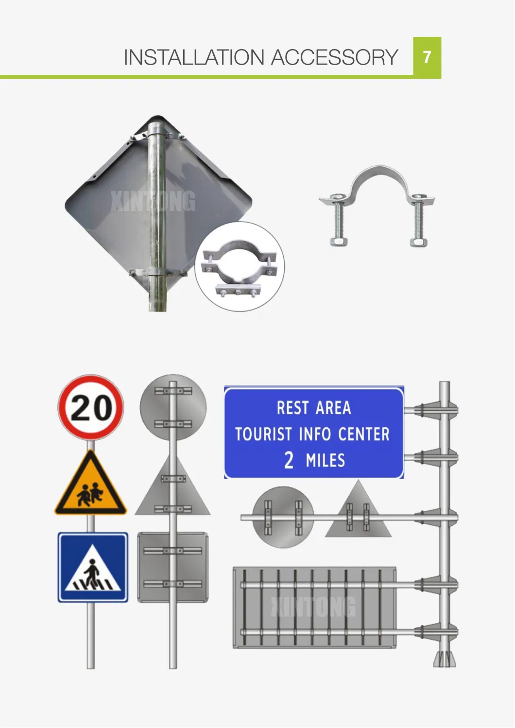 Aluminum Speed Safety Board Triangle Round Square Road LED Traffic Warning Sign