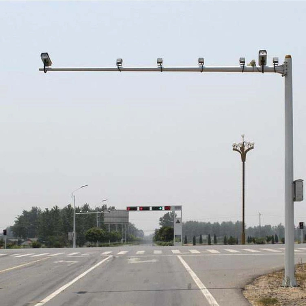 Galvanized Steel Pole Security Monitoring CCTV Camera Monitor Poles