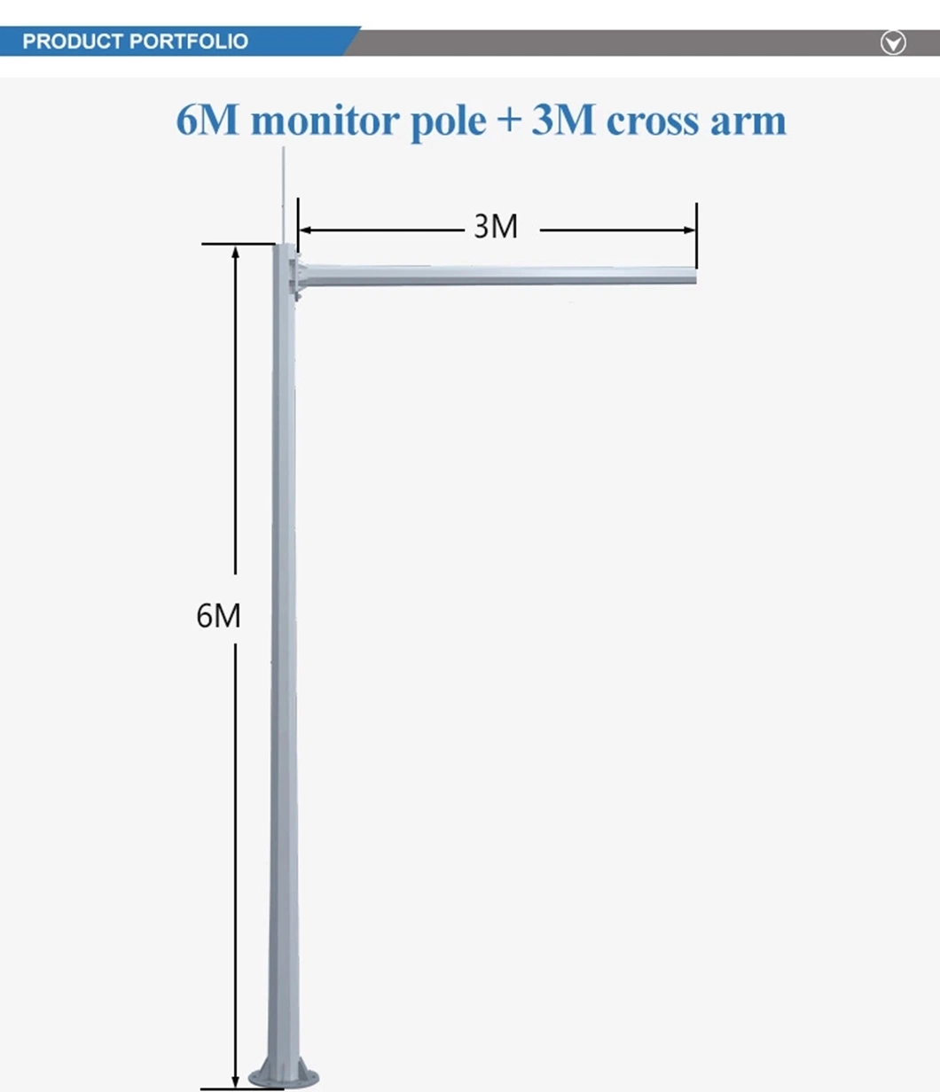 H10m Q235 Single Arm Traffic and Telescopic CCTV Camera Mast Steel Pole for Monitoring