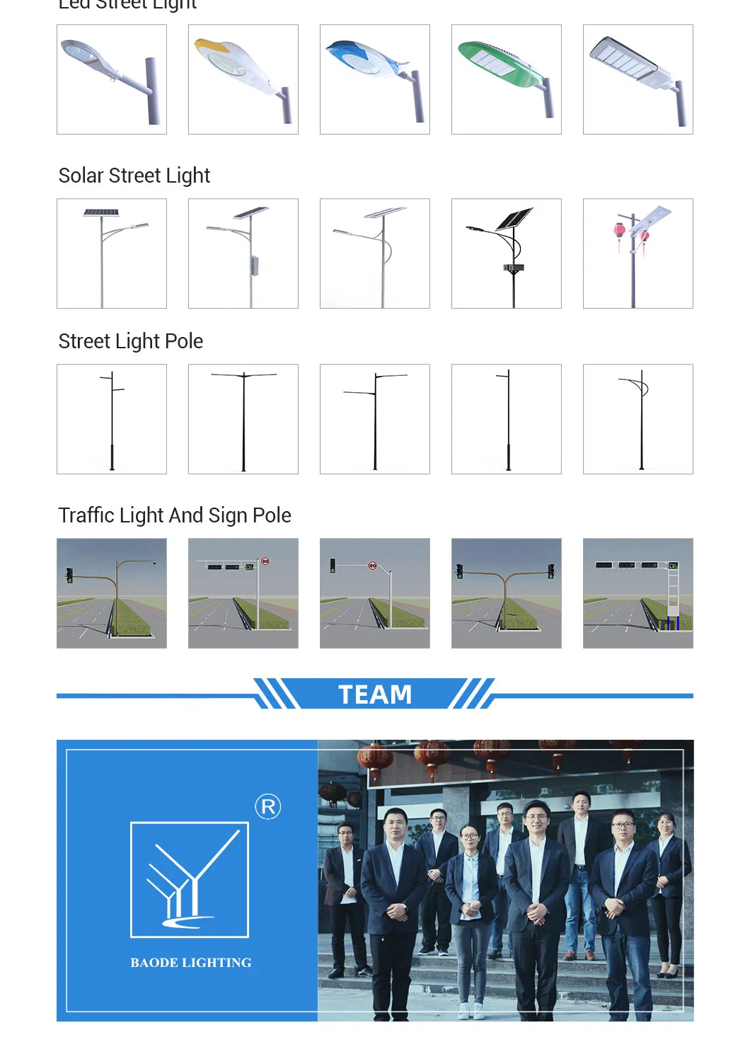 Stadium Spotlight/Floodlight Galvanized Steel/Metal High-Mast Solar Street Lighting/Light Pole with Factory Price